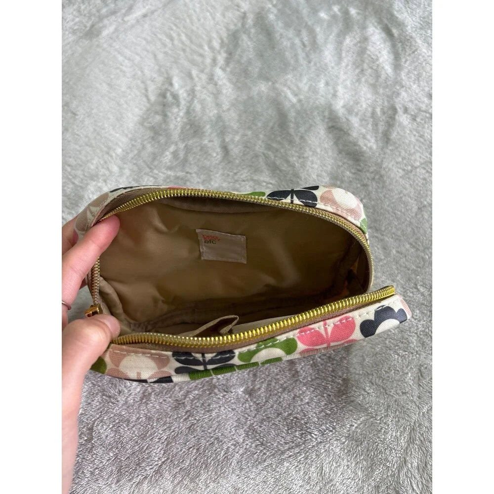Orla Kiely cosmetic bag pouch make up jewelry travel vacation toiletry pink